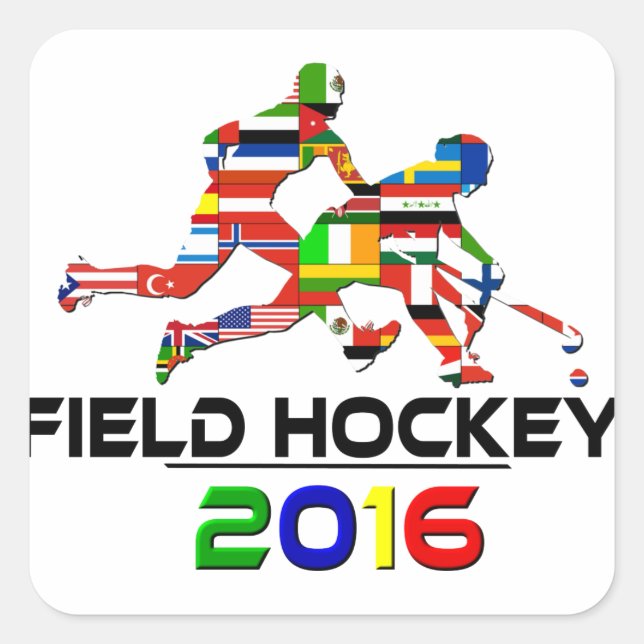 2016: Field Hockey Square Sticker (Front)