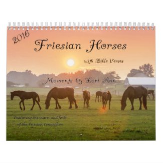 2016 Friesian Horse Calendar with Bible Verses
