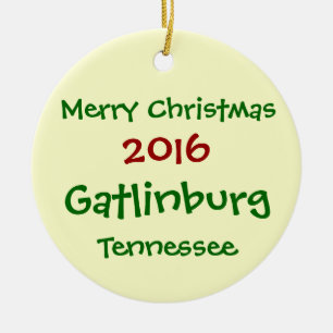2016 Gatlinburg Tennessee MERRY CHRISTMAS ORNAMENT