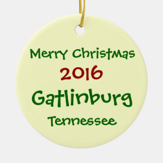 2016 Gatlinburg Tennessee MERRY CHRISTMAS ORNAMENT
