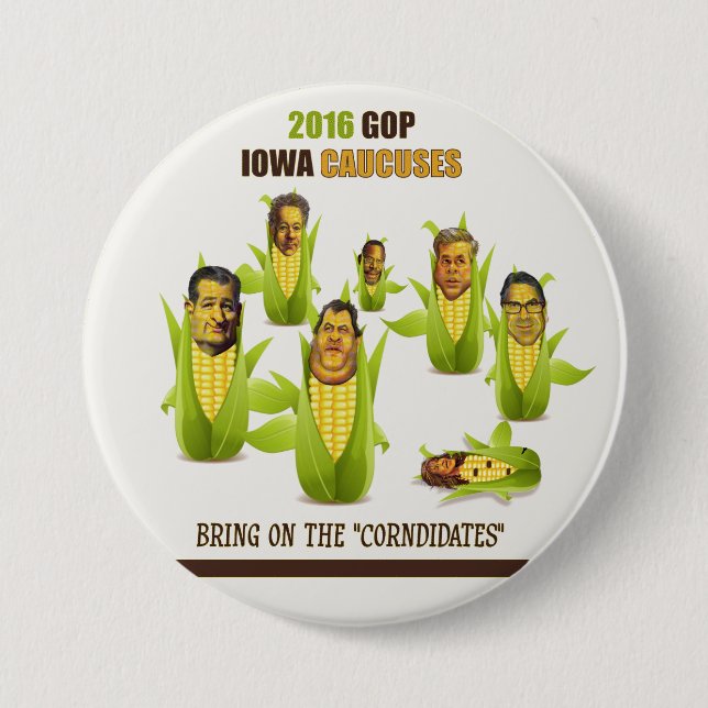 2016 GOP Iowa Caucuses Pinback Button (Front)