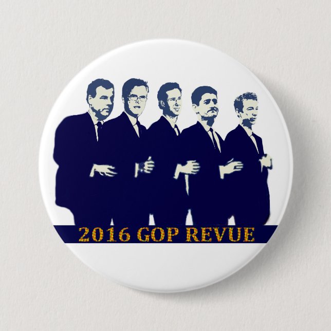 2016 GOP Presidential contenders Pinback Button (Front)
