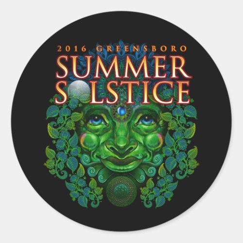 2016 Greensboro Summer Solstice Festival Souvenir Classic Round Sticker