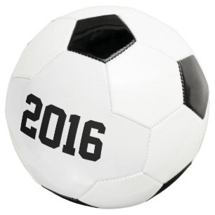 2016 Happy New Year, Soccer Ball Black and White