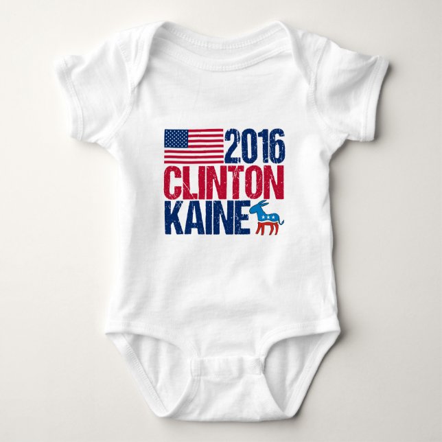 2016 Hillary Clinton Tim Kaine Baby Bodysuit (Front)