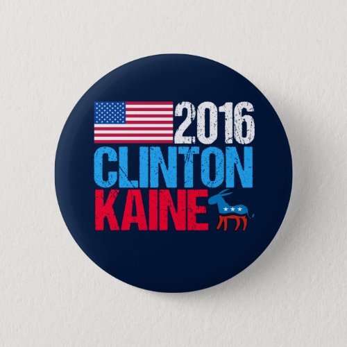 2016 Hillary Clinton Tim Kaine Pinback Button