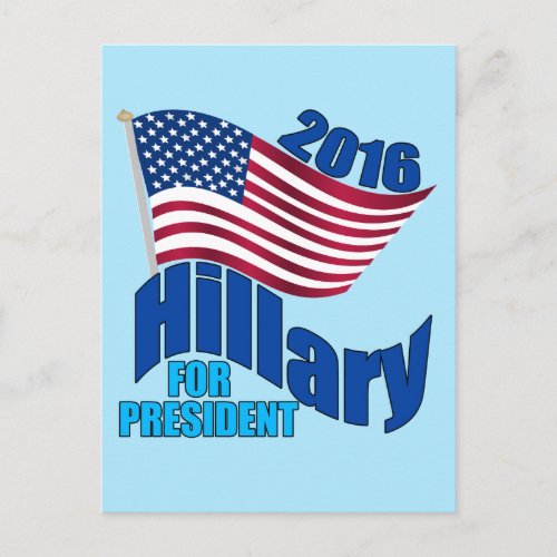 2016 Hillary for President Postcard