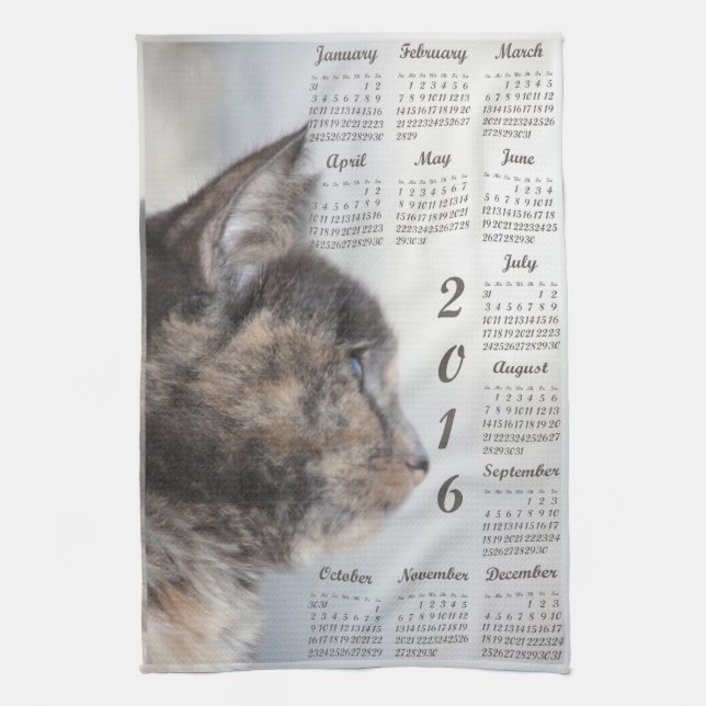 2016 kitchen towel calendar (Vertical)