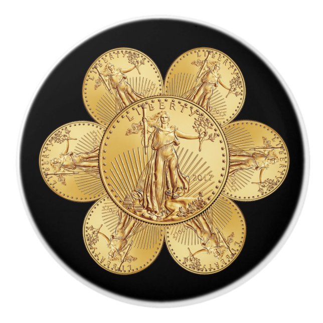 2016 Liberty ~ American Gold Eagle ~ * ~ Ceramic Knob (Front)