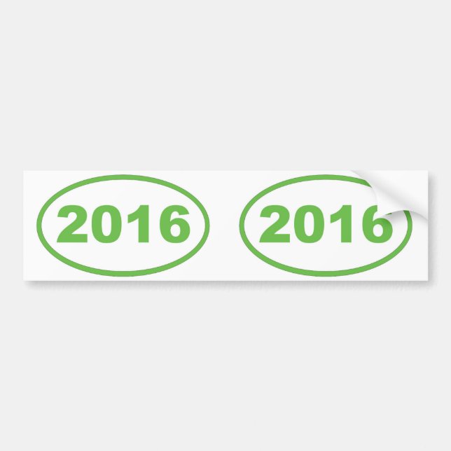2016 light green bumper sticker (Front)