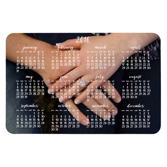 2016 Magnetic Calendar Photo Magnet 4x6 (Horizontal)