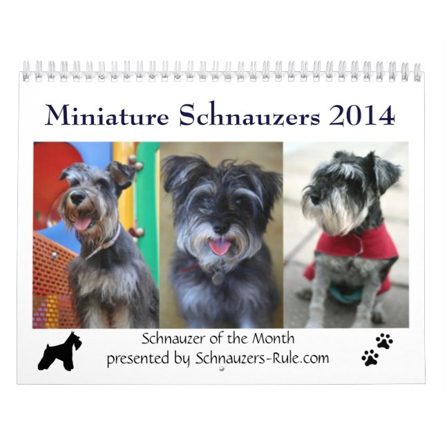 2016 Mini Schnauzer Calendar (Cover)