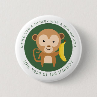 2016 Monkey Year Button