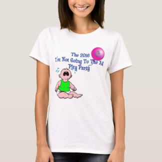 2016 Pity Party Ladies' Tee, Blue Letter T-Shirt