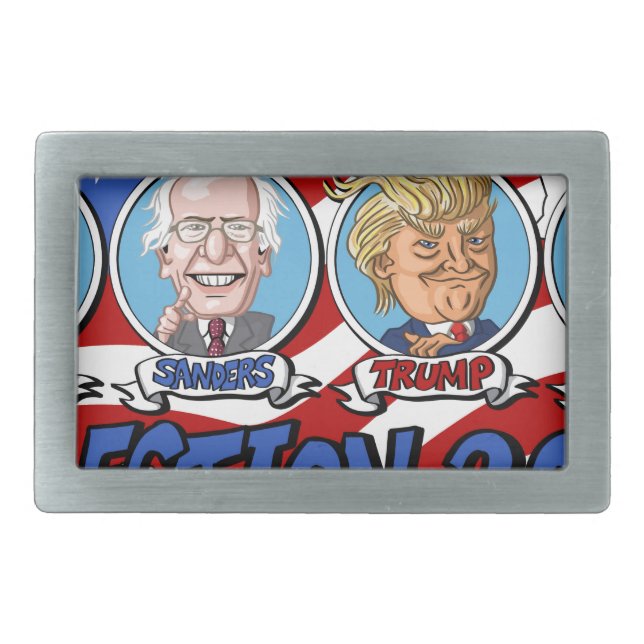 2016 Presidential Election Rectangular Belt Buckle (Front)