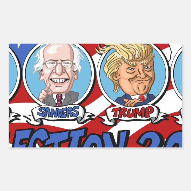 2016 Presidential Election Rectangular Sticker (Front)
