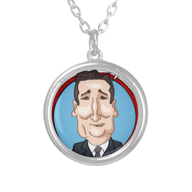 2016 Presidential Election Silver Plated Necklace (Front)