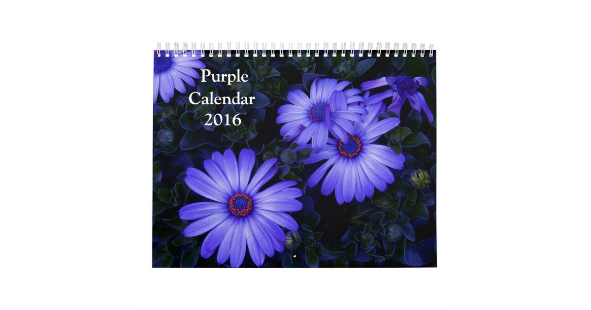 2016 Purple Calendar | Zazzle.com