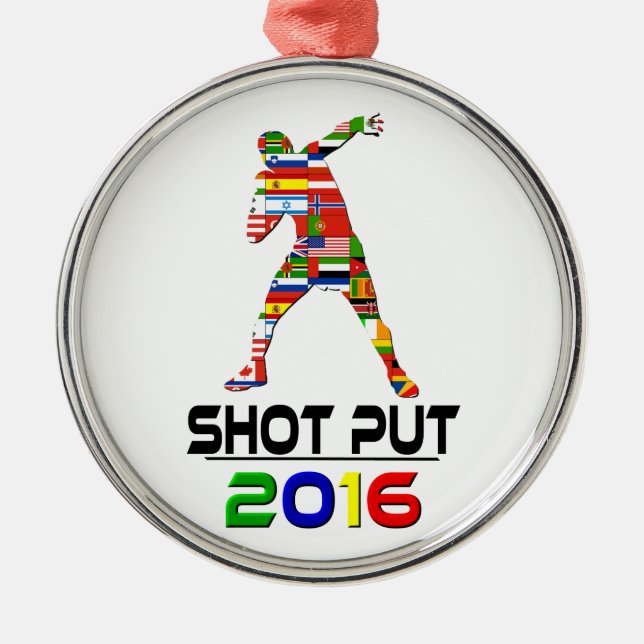 2016:Shot Put Metal Ornament (Front)