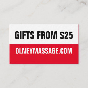 2016 SIMPLE RED SPA CARD