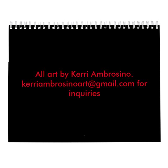 2016 Sugar Skull Day of the dead Calendar (Back)