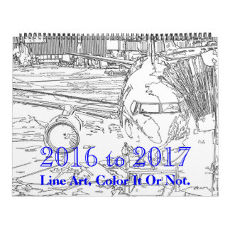 2016 to 2017 Line Art Calendar