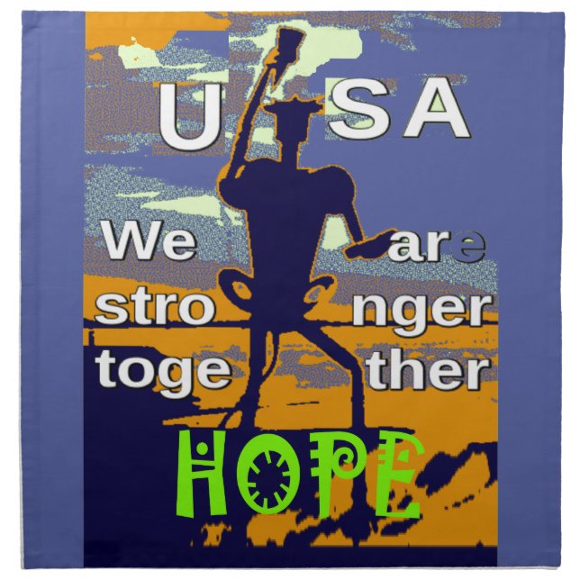 2016 US election Hillary Clinton hope Stronger Tog Cloth Napkin (Front)
