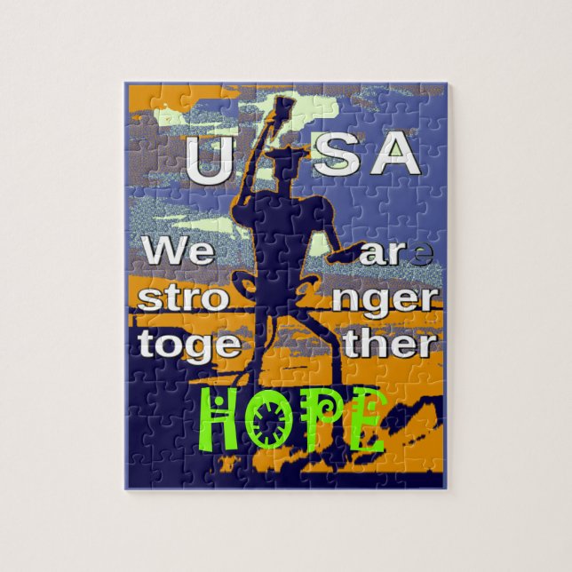 2016 US election Hillary Clinton hope Stronger Tog Jigsaw Puzzle (Vertical)