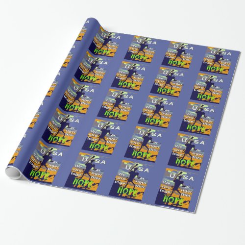 2016 US election Hillary Clinton hope Stronger Tog Wrapping Paper