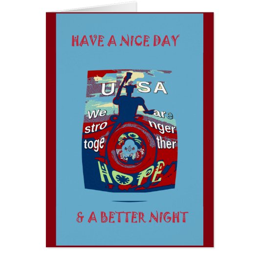 2016 USA Have a Nice Day Hillary Stronger Together (Front)