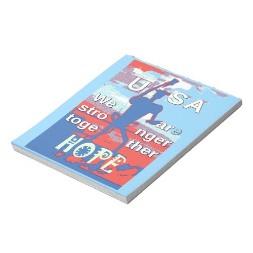 2016 USA Lovely Hillary Blue We Are Stronger Toget Notepad