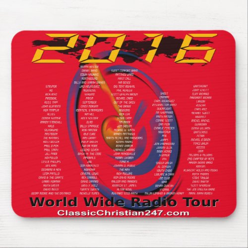 2016 World Wide Radio Tour Mouse Pad