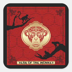 2016 Year of The Monkey Chinese New Year Sticker