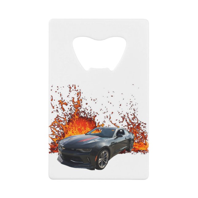 2017 50th anniversary Chevy Camaro Credit Card Bottle Opener (Front)