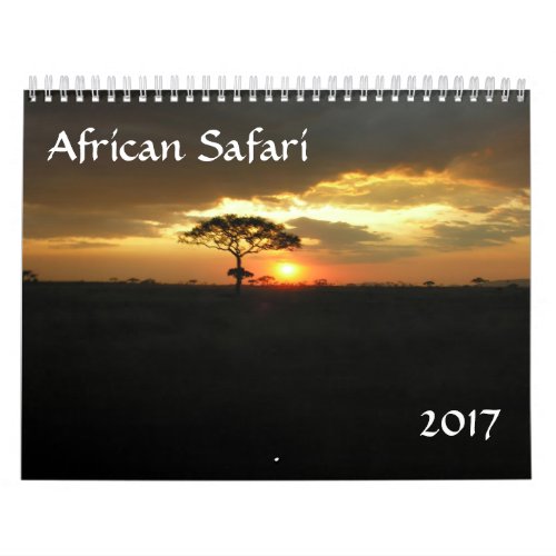 2017 African Safari Calendar