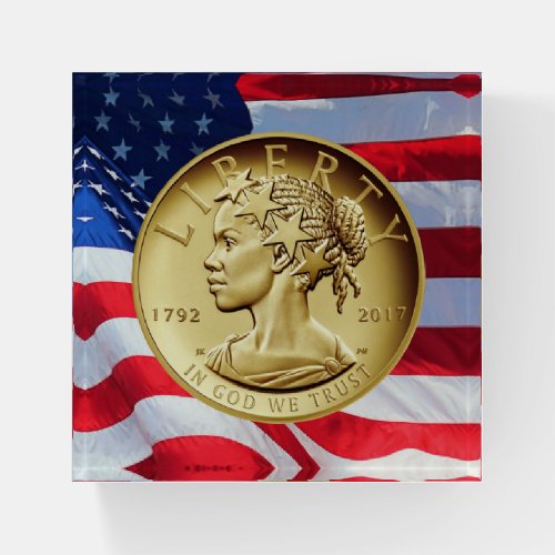 2017 American Liberty 225th Anniversary Gold Coin  Paperweight