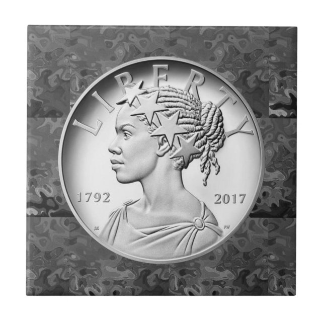  2017 American Liberty 225th Anniversary Silver  C Ceramic Tile (Front)