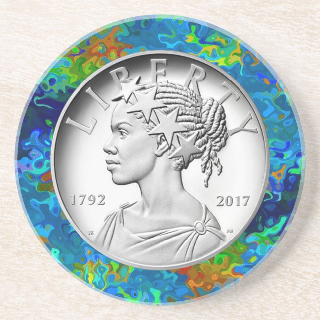  2017 American Liberty 225th Anniversary Silver Coaster (Front)
