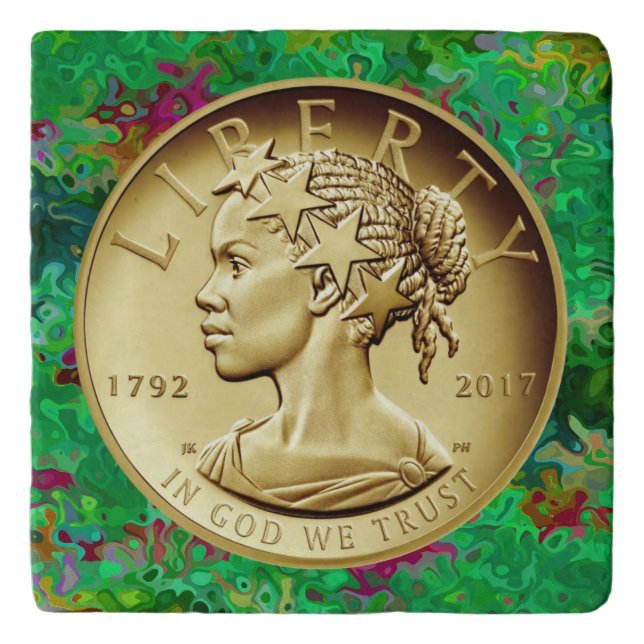  2017 American Liberty  Gold Coin Trivet (Front)