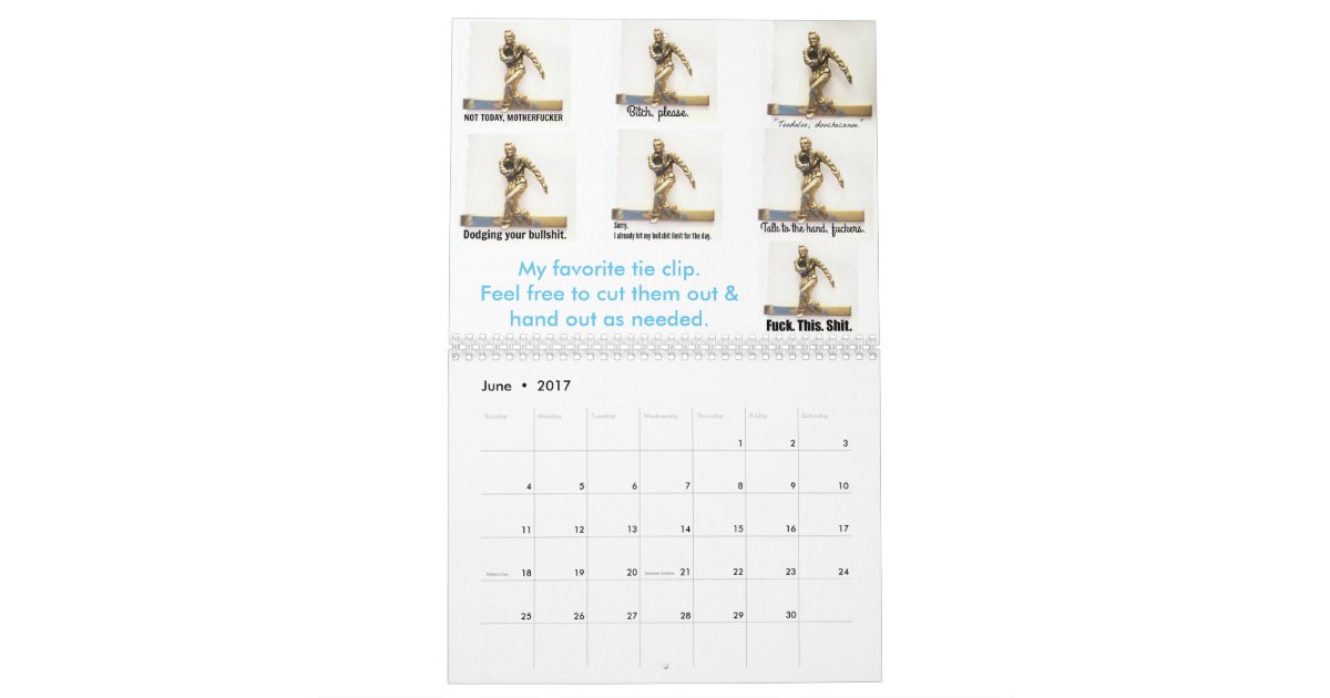 2017 Bloggess Calendar Zazzle