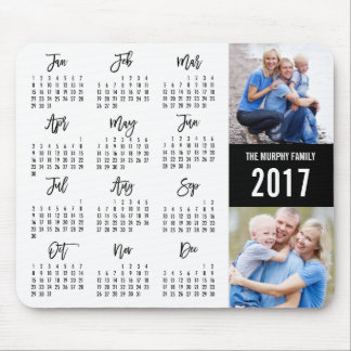 2017 Calendar EDITABLE COLOR Photo Mouse Pad