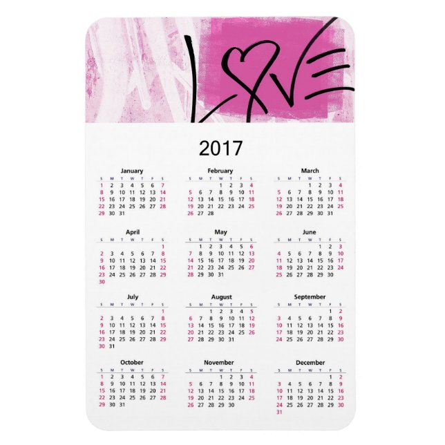 2017 Calendar Magnet (Vertical)