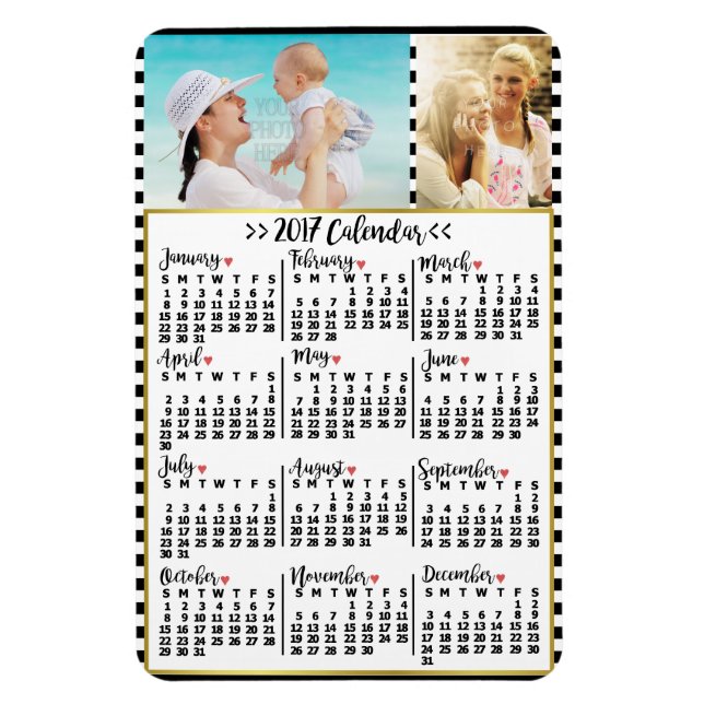 2017 Calendar (See Description for New Version)  Magnet (Vertical)