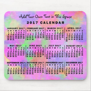 2017 Calendar (See Description for New Version) Mouse Pad