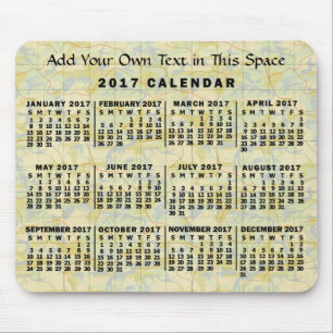2017 Calendar (See Description for New Version) Mouse Pad