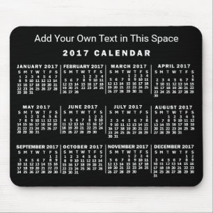 2017 Calendar (See Description for New Version) Mouse Pad
