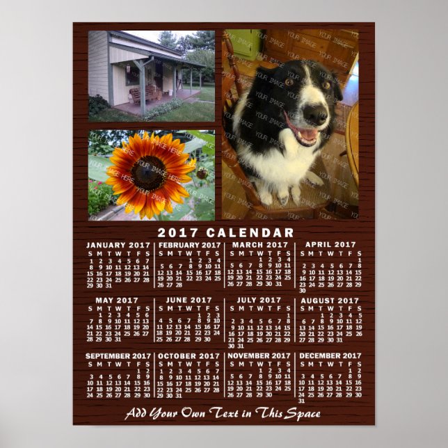 2017 Calendar (See Description for New Version)  Poster (Front)