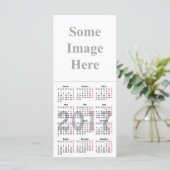 2017 calendar template Rack Card (Standing Front)