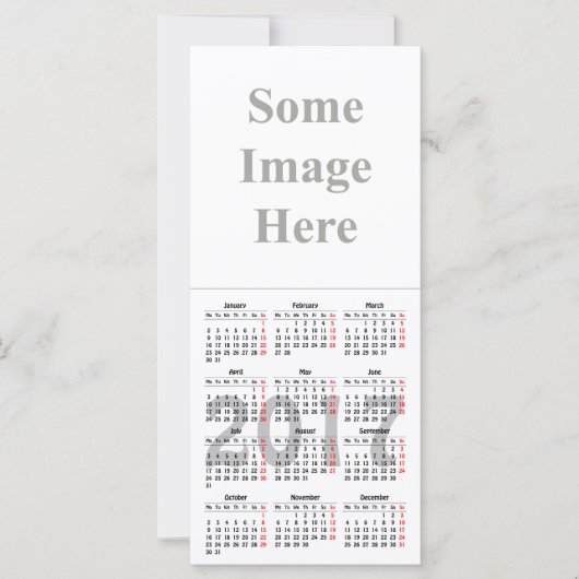 2017 calendar template Rack Card (Front)