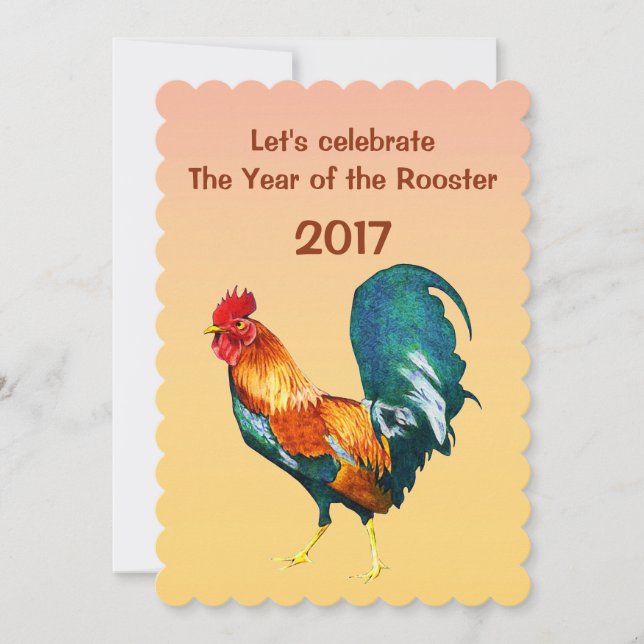 2017 Chinese New Year of the Rooster Invitation (Front)